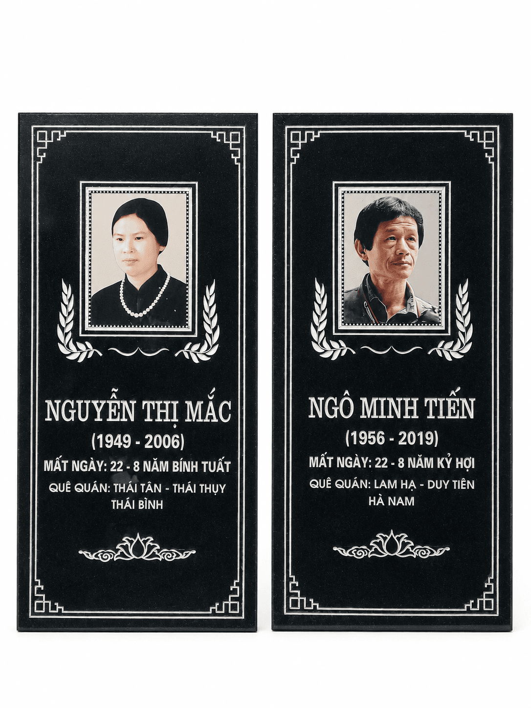 Bia mộ có ảnh - mẫu thiết kế 2 của Cơ Sở Trần Lưu