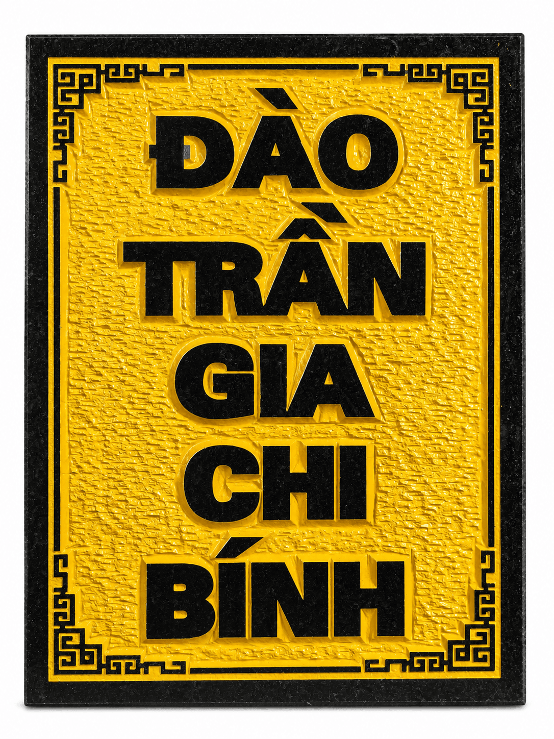 Bia mộ chữ nổi khắc tay - mẫu thiết kế 2 của Cơ Sở Trần Lưu