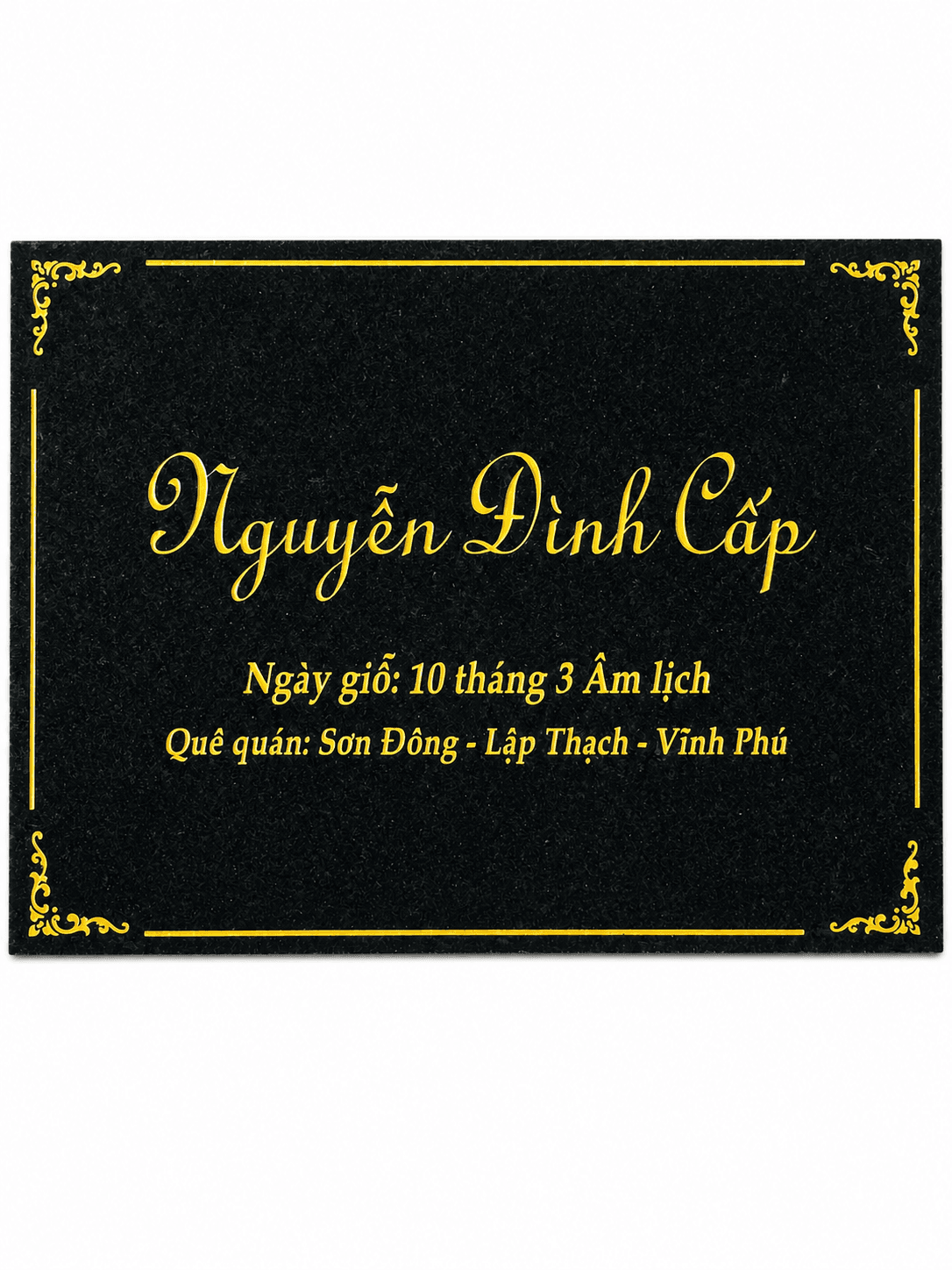 Bia mộ không ảnh - mẫu thiết kế 5 của Cơ Sở Trần Lưu