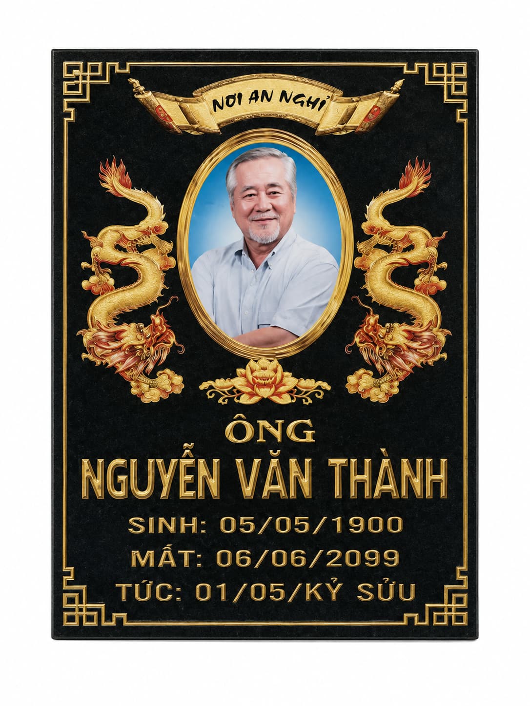 Bia ảnh men sứ